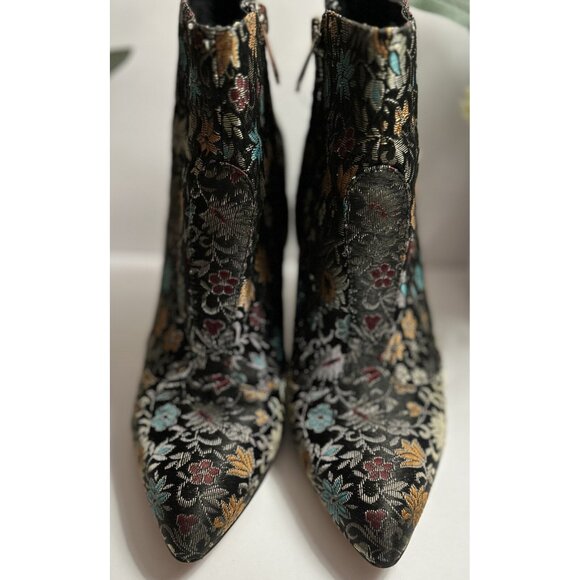 SAM EDELMAN Olette Floral Brocade Tapestry Women's Sz 6 Stiletto Ankle Boots +🎁 - Picture 7 of 11